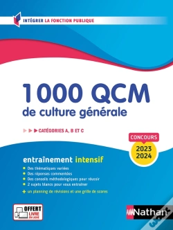 Capa do artigo 1 000 Qcm De Culture Generale - Categories A, B, C - 2023-2024