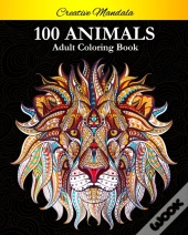 100 Animals Adult Coloring Book