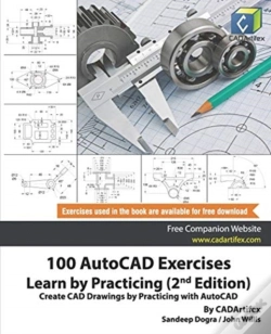 Capa do artigo 100 Autocad Exercises - Learn By Practicing (2nd Edition)