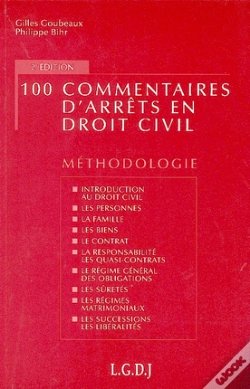 Capa do artigo 100 Commentaires D'Arrets En Droit Civil