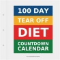 100 Day Tear-Off Diet Countdown Calendar - Preview
