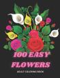 100 Easy Flowers Adult Coloring Book - Preview