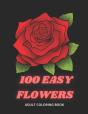 100 Easy Flowers Adult Coloring Book - Preview