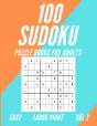 100 Sudoku Puzzle Book For Adults - Preview