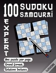 100 Sudoku Samourai, Expert, Une Puzzle Par Page, Grand Format, Solutions Incluses
