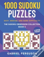 Capa do artigo 1000 Sudoku Puzzles Easy, Medium And Hard Difficulty Large Print