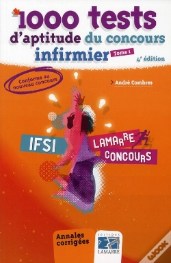 Capa do artigo 1000 Tests D'Aptitude Du Concours Infirmier T.1 (4e Édition)