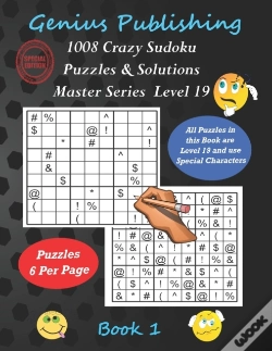 Capa do artigo 1008 Crazy Sudoku Puzzles & Solutions Master Series - Level 19 - Book 1