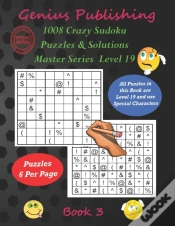Capa do artigo 1008 Crazy Sudoku Puzzles & Solutions Master Series - Level 19 - Book 3