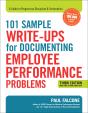 101 Sample Write-Ups For Documenting Employee Performance Problems - Preview