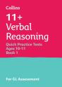 11+ Verbal Reasoning Quick Practice Tests Age 10-11 (Year 6) Set A - Preview