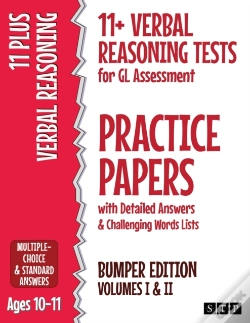 Capa do artigo 11+ Verbal Reasoning Tests For Gl Assessment Practice Papers With Detailed Answers & Challenging Words Lists Bumper Edition