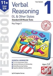 Capa do artigo 11+ Verbal Reasoning Year 3/4 Gl & Other Styles Testbook 1