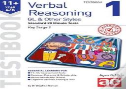 11+ Verbal Reasoning Year 4/5 Gl & Other Styles Testbook 1