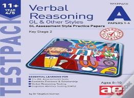 11+ Verbal Reasoning Year 4/5 Gl & Other Styles Testpack A Papers 1-4