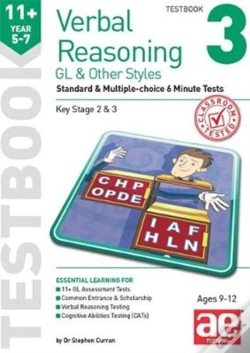 Capa do artigo 11+ Verbal Reasoning Year 5-7 Gl & Other Styles Testbook 3