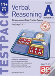 11+ Verbal Reasoning Year 5-7 Gl & Other Styles Testpack A Papers 9-12
