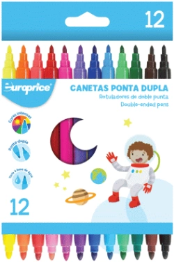 Capa do artigo 12 Canetas de Feltro Dupla Ponta