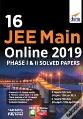 16 Jee Main Online 2019 Phase I & Ii Solved Papers With Free 5 Online Tests
