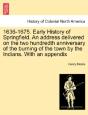 1636-1675. Early History Of Springfield. - Preview