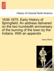 Capa do artigo 1636-1675. Early History Of Springfield.