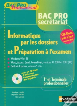 Capa do artigo 1ere/Terminale Pro Secretariat; Informatique Par Les Dossiers Et Preparation A L'Examen