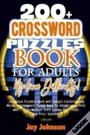 Capa do artigo 200+  Crossword Puzzle Book For Adults Medium Difficulty!