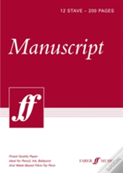 Capa do artigo 200-Page A4 Manuscript Pad, 12-Stave