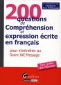 200 Questions De Comprehension Et D'Expression Ecrite En Francais - Preview