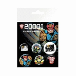 Capa do artigo 2000 AD Judge Dredd badge pack