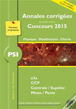 Capa do artigo 2015 Annales Des Concours Psi ; Physique-Chimie