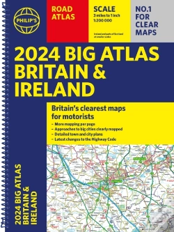 Capa do artigo 2024 Philip'S Big Road Atlas Britain & Ireland