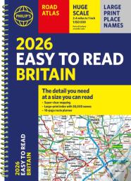 2026 Philip'S Easy To Read Road Atlas Of Britain