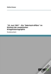 Capa do artigo "22. Juni 1941" - Die "Nekritsch-Affaã‚Â¤Re" Im Kontext Der Sowjetischen Kriegshistoriographie