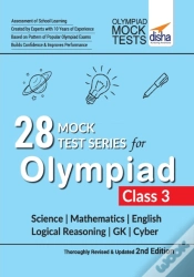 Capa do artigo 28 Mock Test Series For Olympiads Class 3 Science, Mathematics, English, Logical Reasoning, Gk & Cyber 2nd Edition