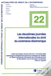 2e Journees Internationale Du Droit Du Commerce Electronique