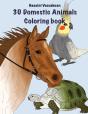 30 Domestic Animals Coloring Book - Preview