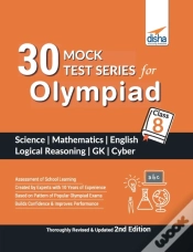 Capa do artigo 30 Mock Test Series For Olympiads Class 8 Science, Mathematics, English, Logical Reasoning, Gk & Cyber 2nd Edition