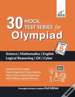 Capa do artigo 30 Mock Test Series For Olympiads Class 8 Science, Mathematics, English, Logical Reasoning, Gk & Cyber 2nd Edition