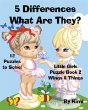 5 Differences- What Are They? Little Girls Puzzle Book 2 (Wings & Things) - Preview