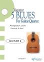 5 Easy Blues For Guitar Quartet (Guitar 2) - Preview
