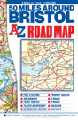 50 Miles Around Bristol A-Z Road Map - Preview