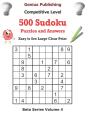 500 Competitive Sudoku Puzzles And Answers Beta Series Volume 4 - Preview