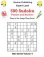 500 Expert Sudoku Puzzles And Answers Beta Series Volume 4 - Preview
