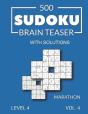 500 Sudoku Brain Teaser Marathon With Solutions - Preview
