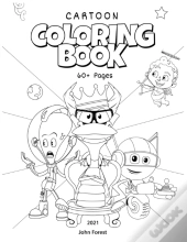 60+ Cartoon Characters Coloring Book