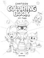60+ Cartoon Characters Coloring Book - Preview