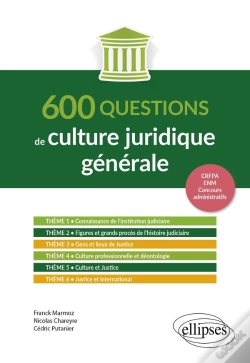 Capa do artigo 600 Questions De Culture Juridique Générale