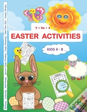 7 -In-1 Easter Activities Kids 4 - 8 Writing - Coloring - Sketching - Secret Code Puzzles - Copy Drawing - Odd One Out - Comic Strips
