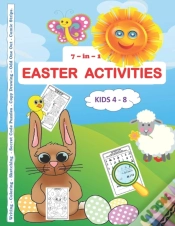 Capa do artigo 7 -In-1 Easter Activities Kids 4 - 8 Writing - Coloring - Sketching - Secret Code Puzzles - Copy Drawing - Odd One Out - Comic Strips